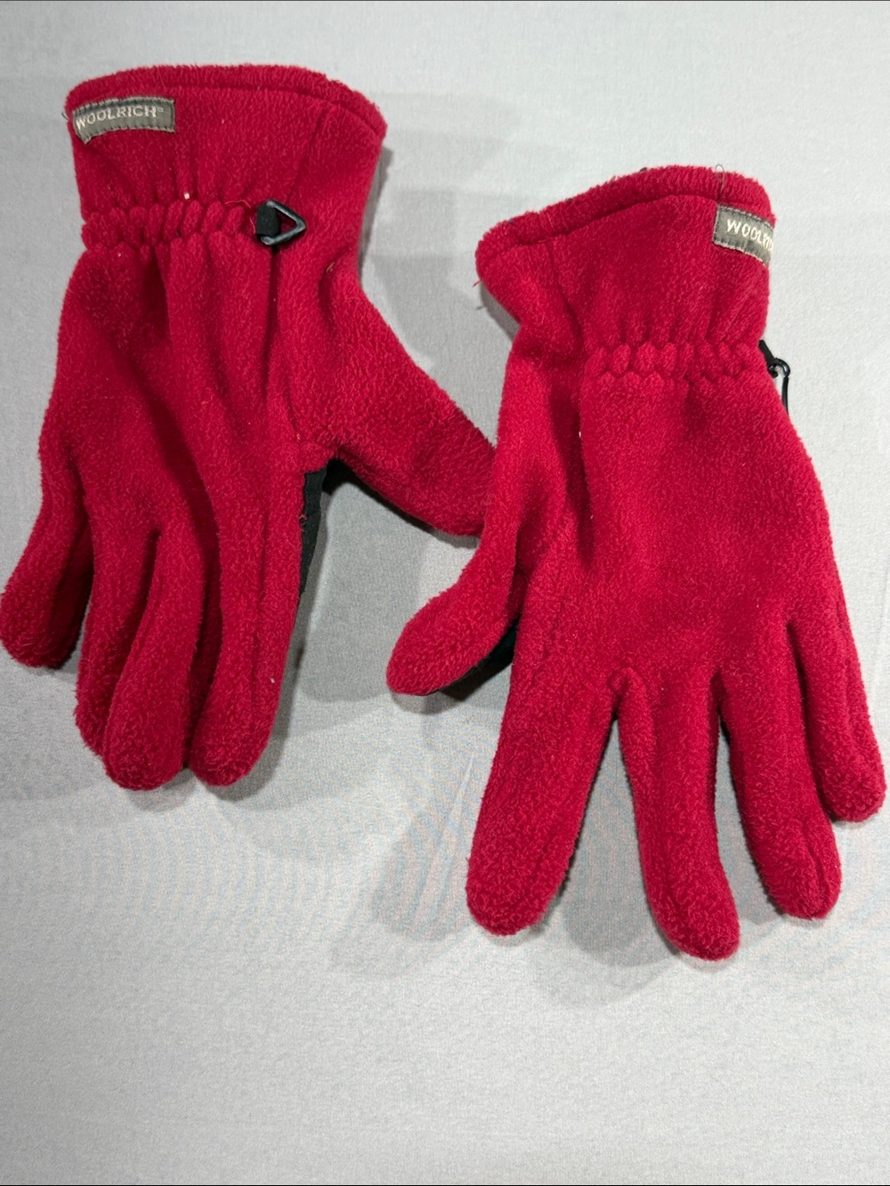 Woolrich Kids Bright Red Fleece Mittens
